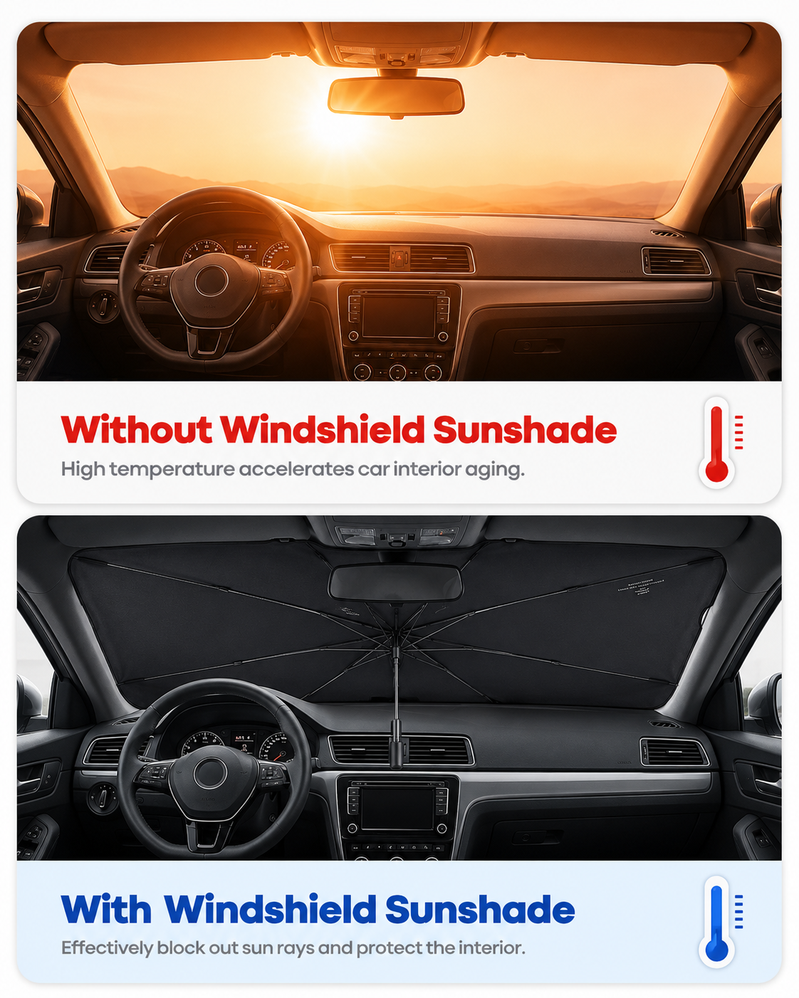 Car Windshield Sun Shades Umbrella Fold-able
