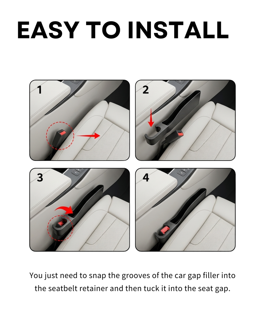 Car Seat Gap Filler Organizer – 2-Piece Set