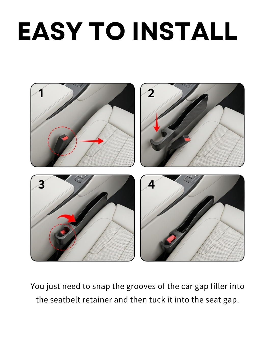 Car Seat Gap Filler Organizer – 2-Piece Set