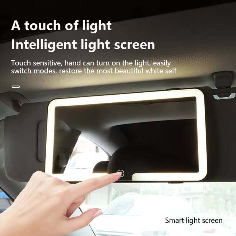 Car Mirror with Touch LED Light